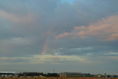 Dezenter Regenbogen zum Start in den Gewittertag 10.08.21